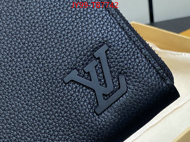 LV Bags(TOP)-Wallet high quality online ID: TB7742 $: 99USD,