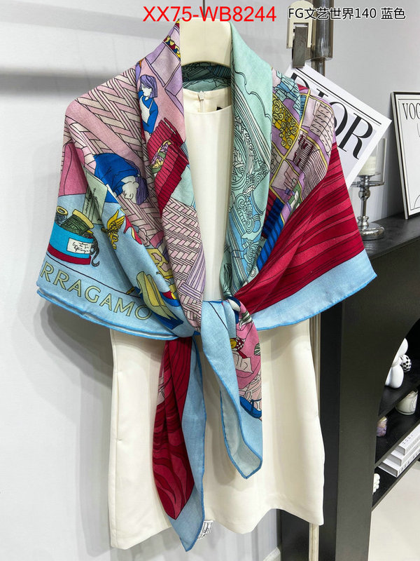 Scarf-Ferragamo wholesale designer shop ID: MB8244 $: 75USD