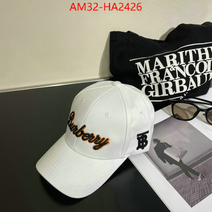 Cap(Hat)-Burberry top fake designer ID: HA2426 $: 32USD