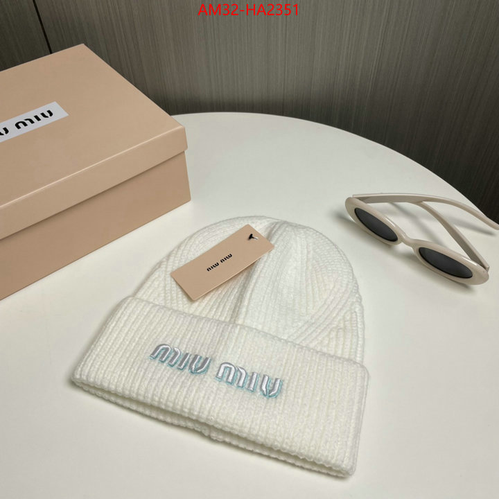 Cap(Hat)-Miu Miu shop cheap high quality 1:1 replica ID: HA2351 $: 32USD