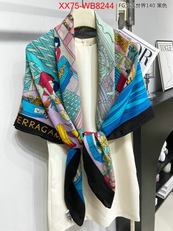 Scarf-Ferragamo wholesale designer shop ID: MB8244 $: 75USD