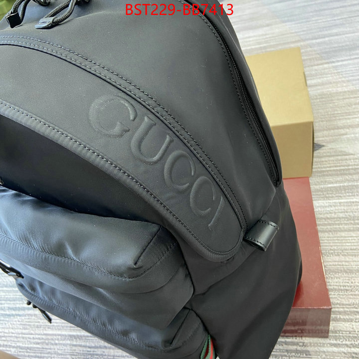 Gucci Bags(TOP)-Backpack- replica designer ID: BB7413 $: 229USD,