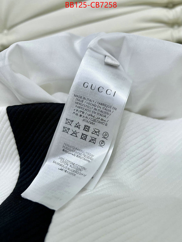 Clothing-Gucci designer wholesale replica ID: CB7258 $: 125USD