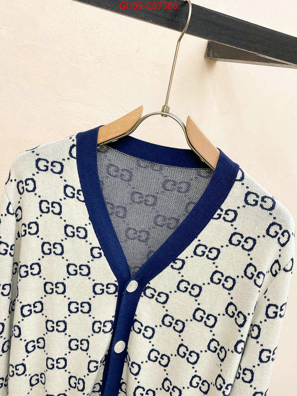 Clothing-Gucci top perfect fake ID: CB7586 $: 89USD