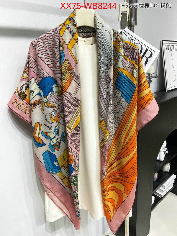 Scarf-Ferragamo wholesale designer shop ID: MB8244 $: 75USD