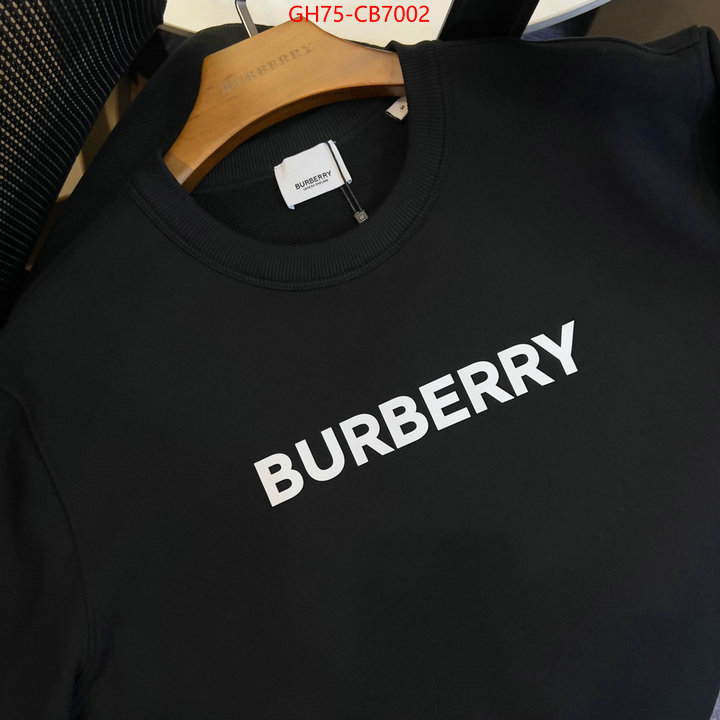 Clothing-Burberry best replica 1:1 ID: CB7002 $: 75USD