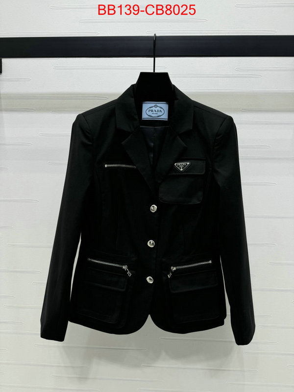 Clothing-Prada designer replica ID: CB8025 $: 139USD