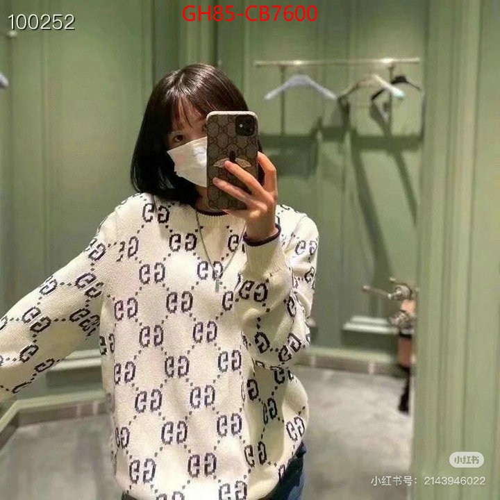 Clothing-Gucci where should i buy to receive ID: CB7600 $: 85USD