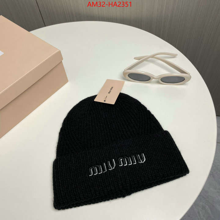 Cap(Hat)-Miu Miu shop cheap high quality 1:1 replica ID: HA2351 $: 32USD