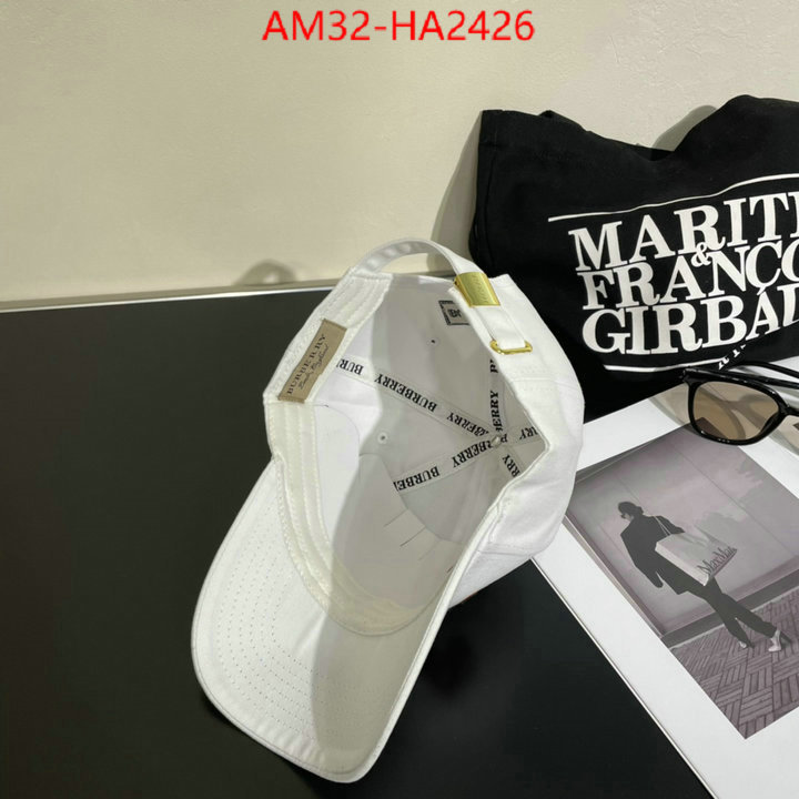 Cap(Hat)-Burberry top fake designer ID: HA2426 $: 32USD