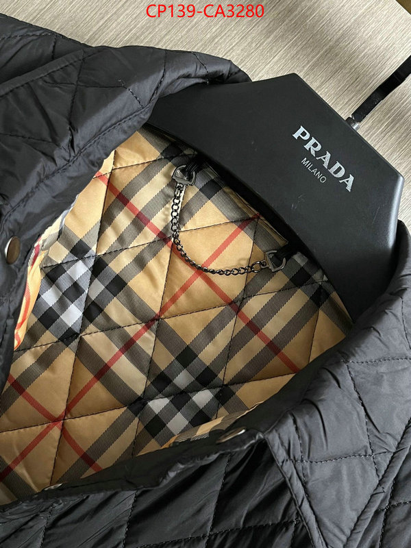 Clothing-Burberry replica designer ID: CA3280 $: 139USD