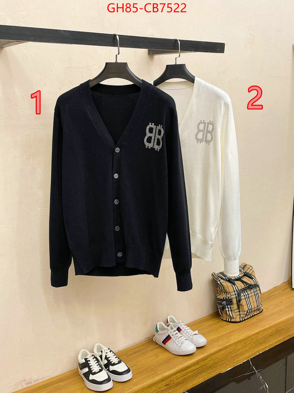 Clothing-Balenciaga how to find designer replica ID: CB7522 $: 85USD