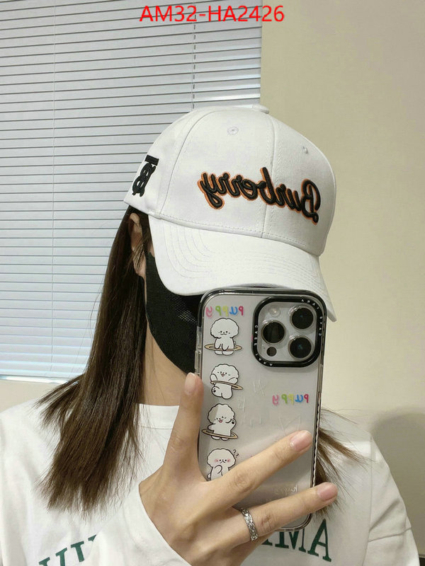 Cap(Hat)-Burberry top fake designer ID: HA2426 $: 32USD