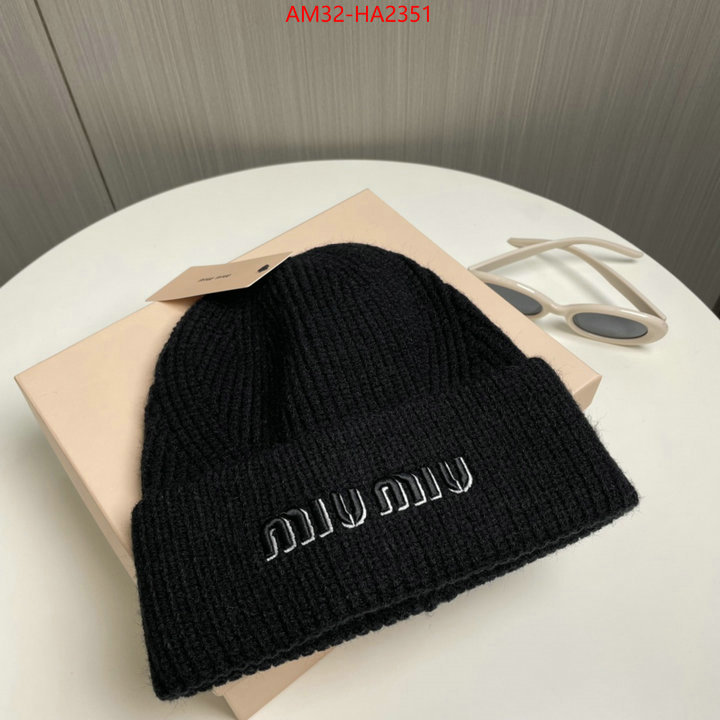 Cap(Hat)-Miu Miu shop cheap high quality 1:1 replica ID: HA2351 $: 32USD