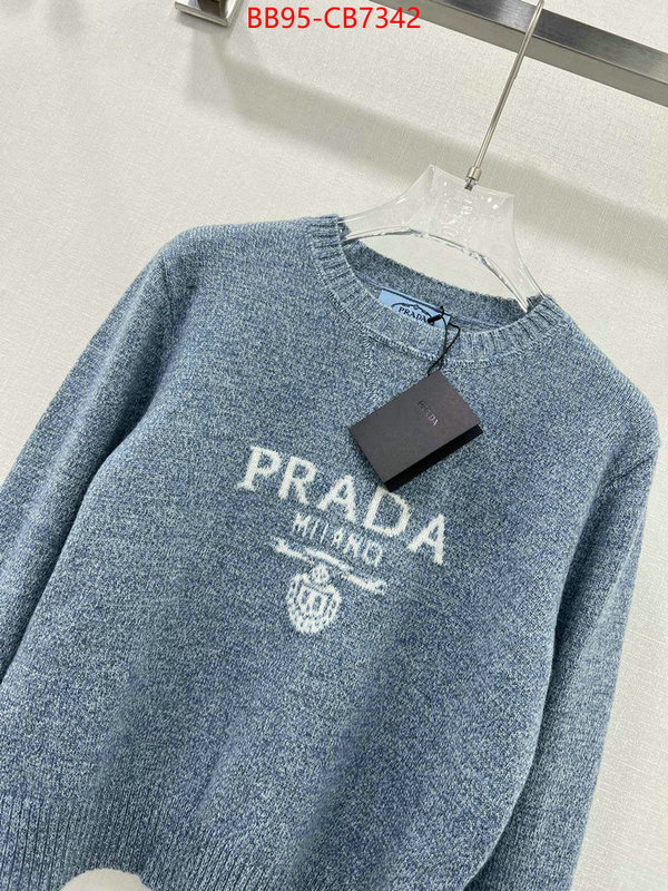 Clothing-Prada replica aaaaa+ designer ID: CB7342 $: 95USD