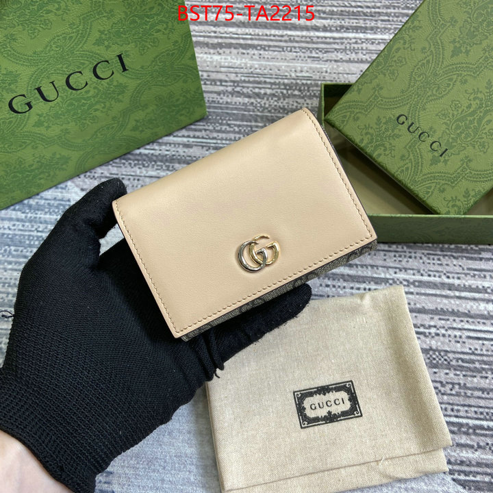 Gucci Bags(TOP)-Wallet- sell online luxury designer ID: TA2215 $: 75USD,