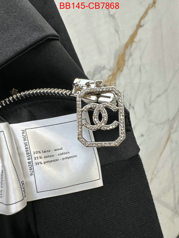 Clothing-Chanel brand designer replica ID: CB7868 $: 145USD