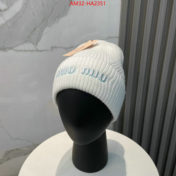 Cap(Hat)-Miu Miu shop cheap high quality 1:1 replica ID: HA2351 $: 32USD