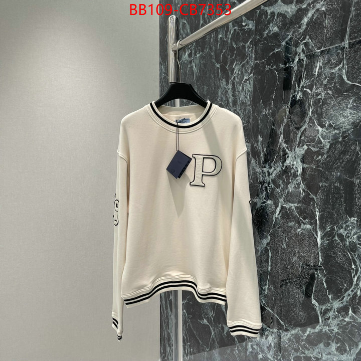 Clothing-Prada high quality replica ID: CB7353 $: 109USD