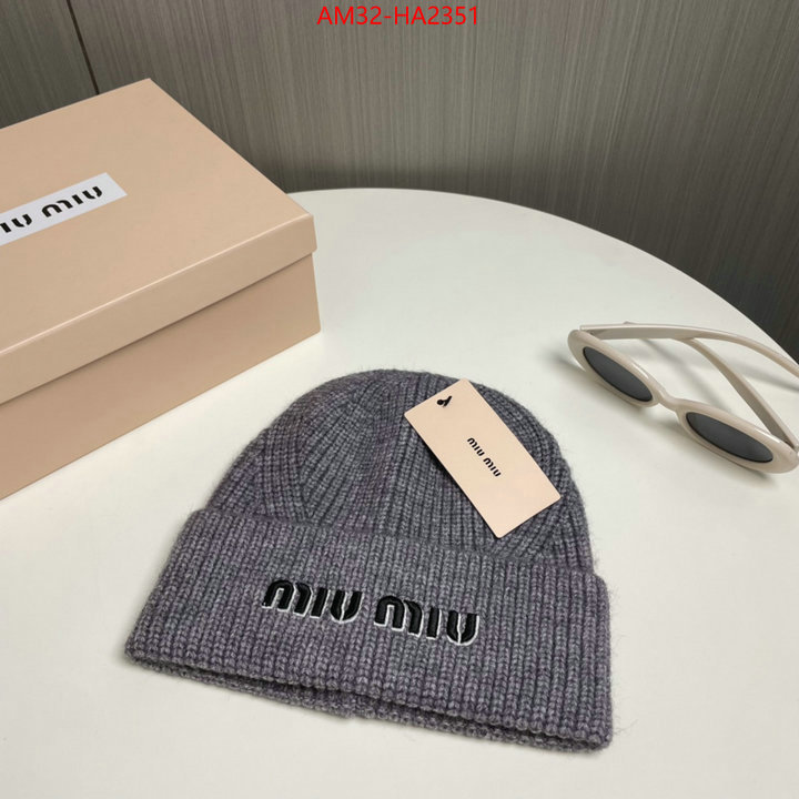 Cap(Hat)-Miu Miu shop cheap high quality 1:1 replica ID: HA2351 $: 32USD