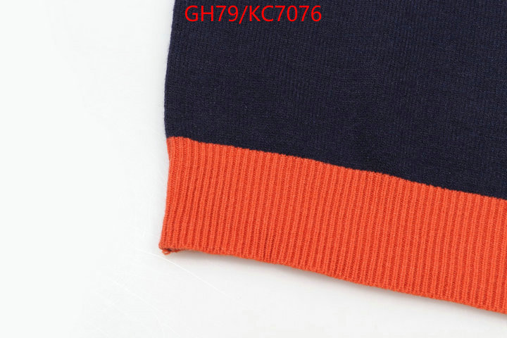 Clothing-Hermes replica designer ID: KC7076 $: 79USD