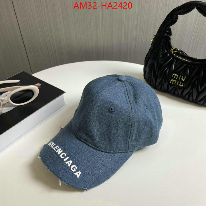 Cap(Hat)-Balenciaga sale outlet online ID: HA2420 $: 32USD