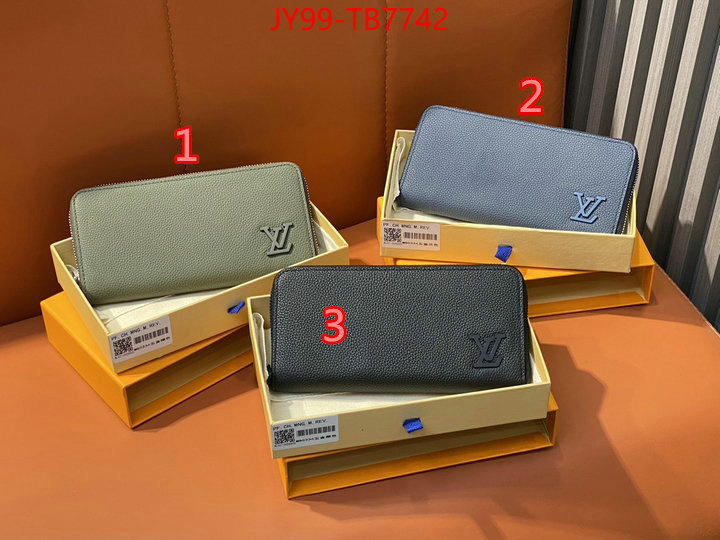 LV Bags(TOP)-Wallet high quality online ID: TB7742 $: 99USD,