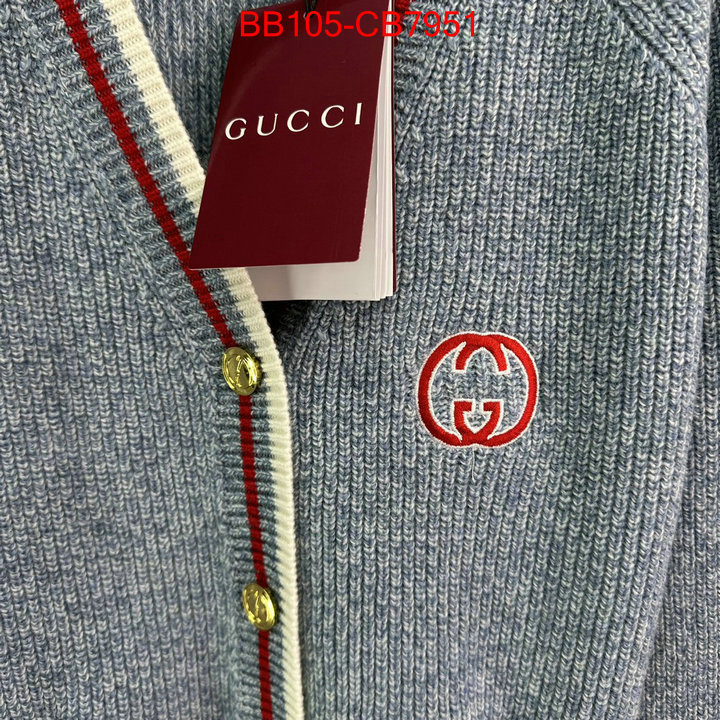 Clothing-Gucci fake high quality ID: CB7951 $: 105USD