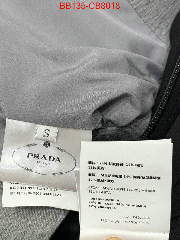 Clothing-Prada wholesale sale ID: CB8018 $: 135USD