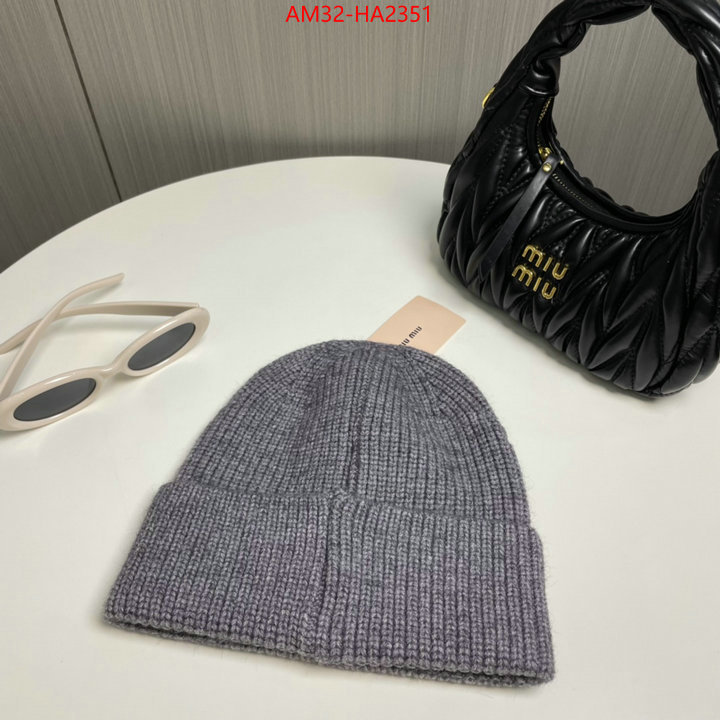 Cap(Hat)-Miu Miu shop cheap high quality 1:1 replica ID: HA2351 $: 32USD