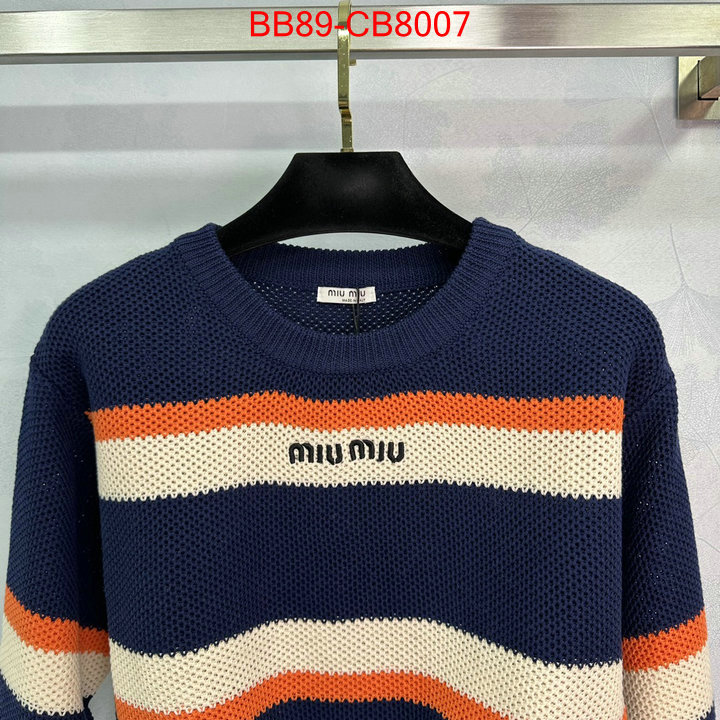 Clothing-MIU MIU from china 2024 ID: CB8007 $: 89USD