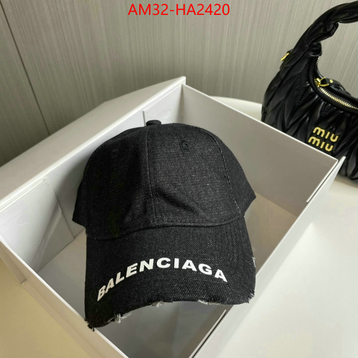 Cap(Hat)-Balenciaga sale outlet online ID: HA2420 $: 32USD