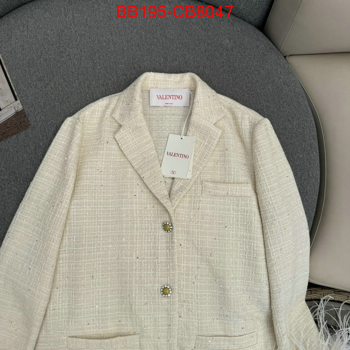 Clothing-Valentino for sale cheap now ID: CB8047 $: 195USD