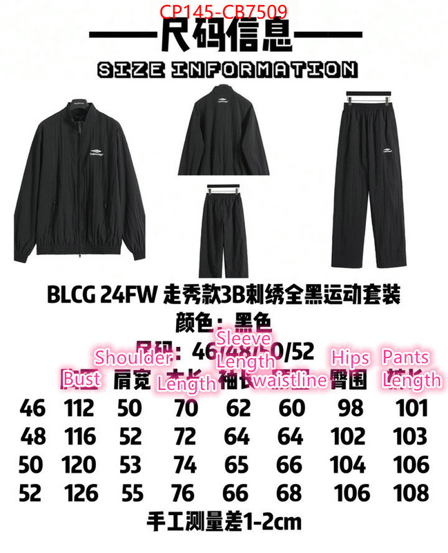 Clothing-Balenciaga luxury 7 star replica ID: CB7509