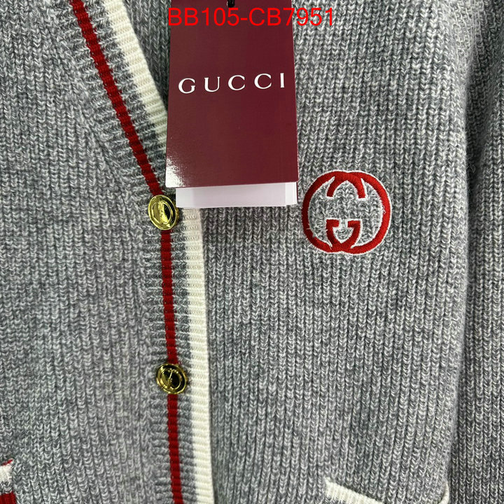 Clothing-Gucci fake high quality ID: CB7951 $: 105USD