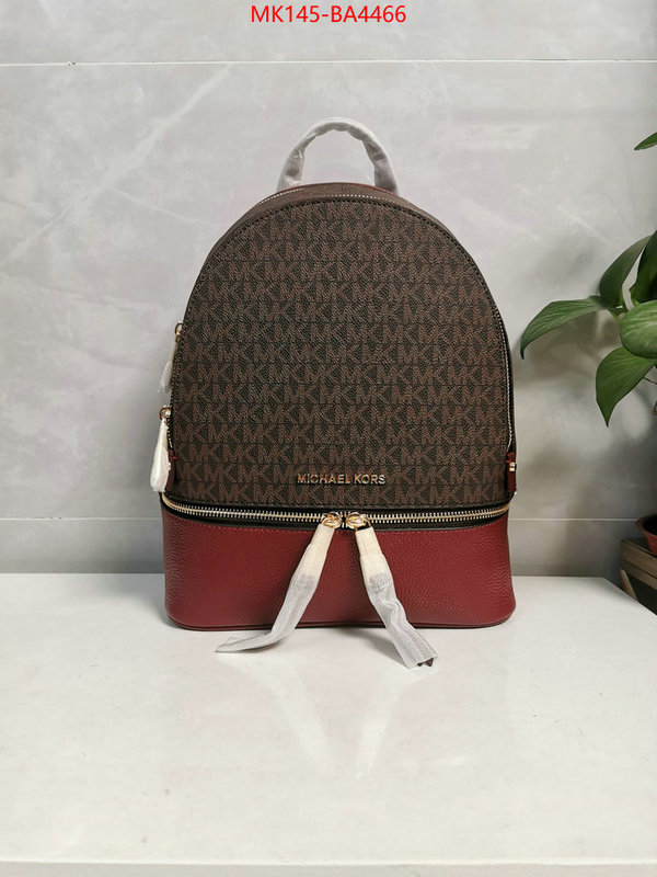 Michael Kors Bags(4A)-Backpack- the highest quality fake ID: BA4466 $: 145USD,