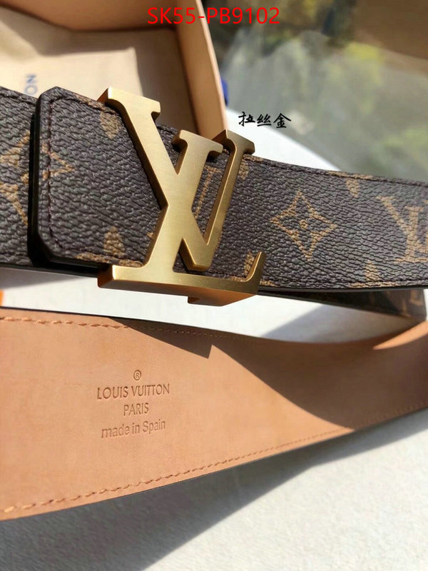 Belts-LV replica aaaaa designer ID: PB9102 $: 55USD