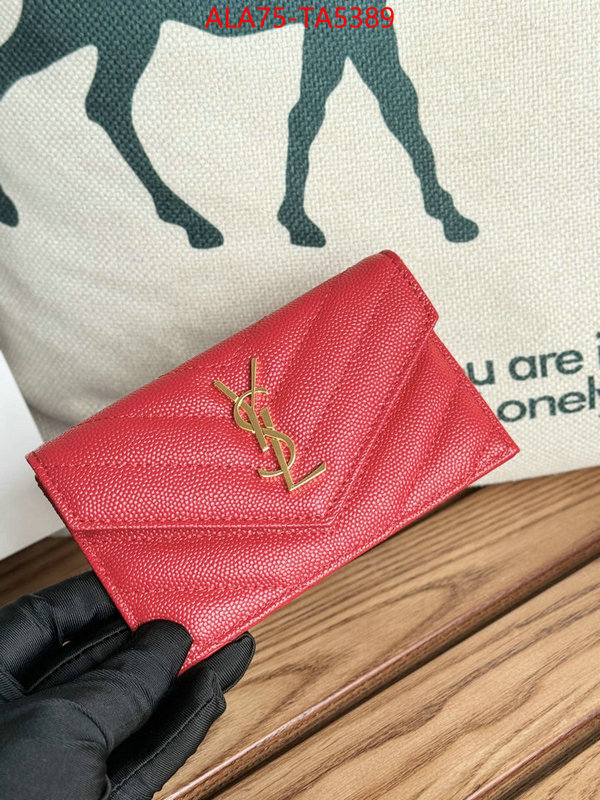 YSL Bags(TOP)-Wallet- high quality customize ID: TA5389 $: 75USD,