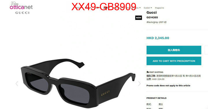 Glasses-Gucci replica aaaaa+ designer ID: GB8909 $: 49USD