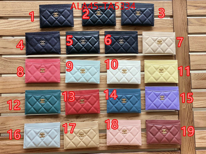 Chanel Bags(TOP)-Wallet- found replica ID: TA5334 $: 45USD,