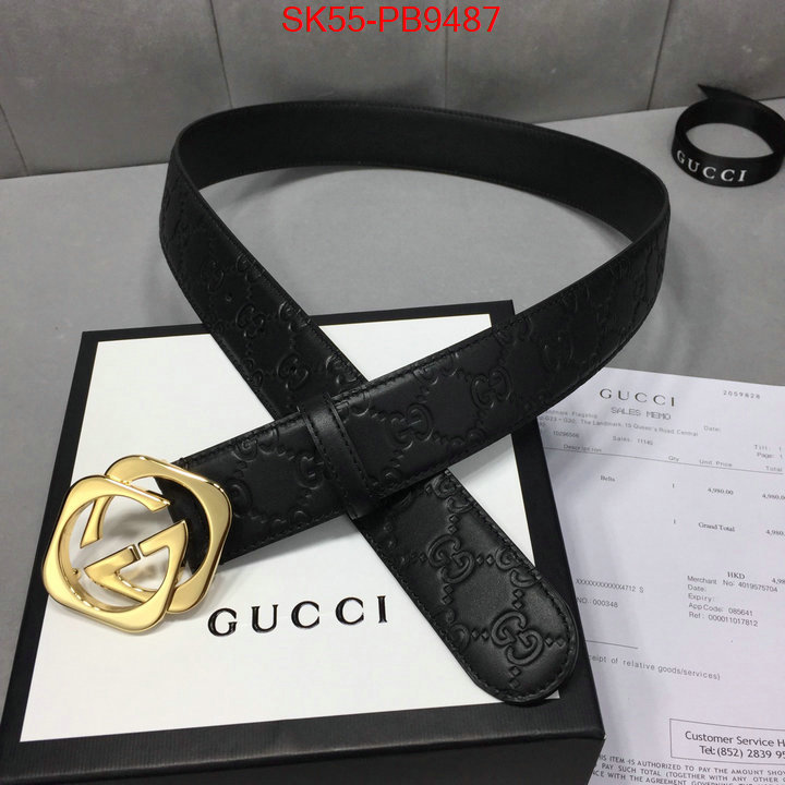 Belts-Gucci top quality fake ID: PB9487 $: 55USD