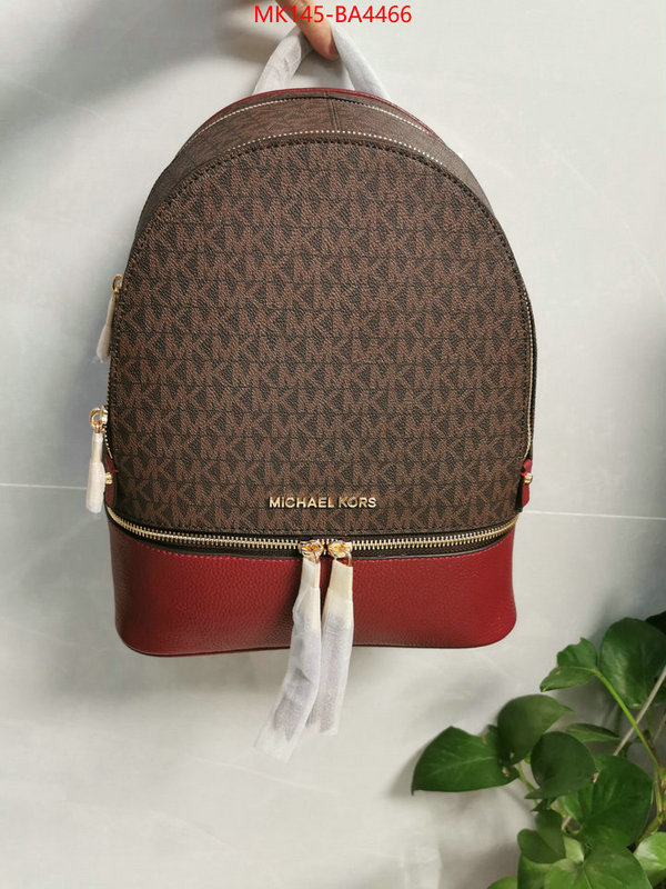 Michael Kors Bags(4A)-Backpack- the highest quality fake ID: BA4466 $: 145USD,