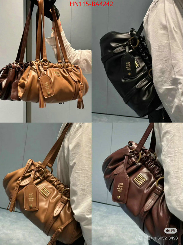 Miu Miu Bags(TOP)-Handbag- wholesale imitation designer replicas ID: BA4242 $: 115USD,