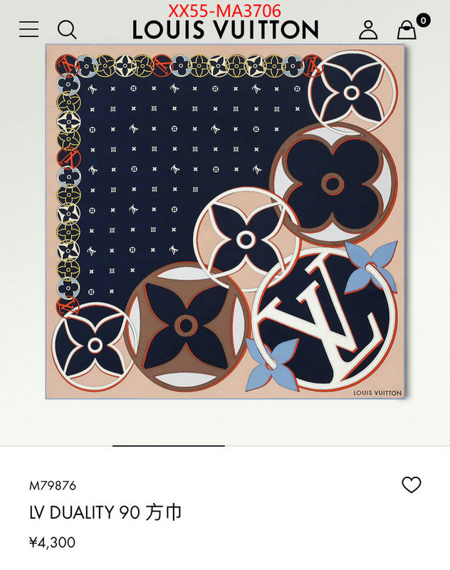 Scarf-LV designer 7 star replica ID: MA3706 $: 55USD