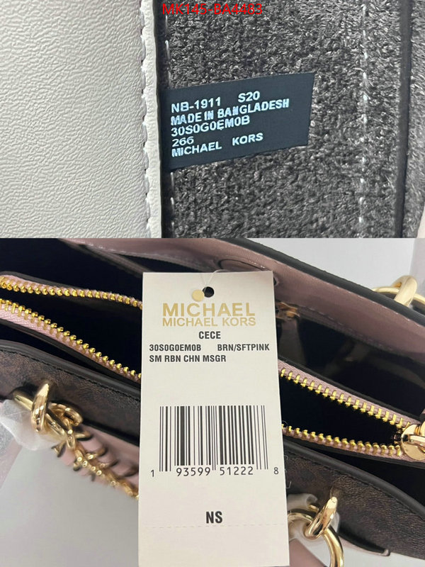 Michael Kors Bags(4A)-Handbag- the quality replica ID: BA4483 $: 145USD,