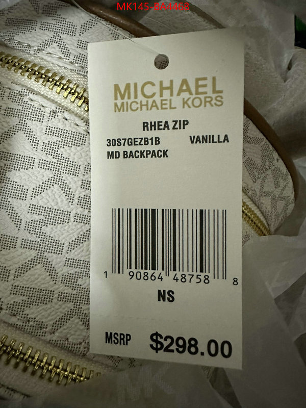 Michael Kors Bags(TOP)-Handbag- wholesale ID: BA4468 $: 145USD,