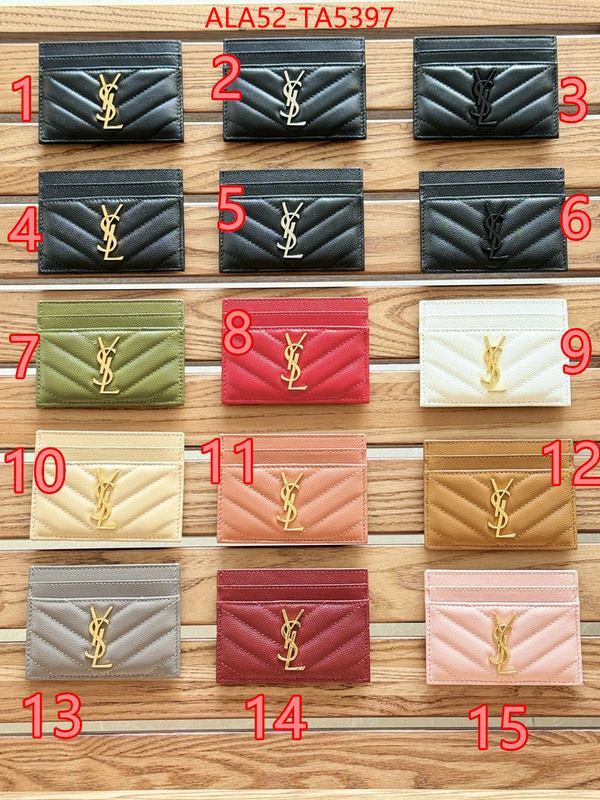 YSL Bags(TOP)-Wallet- mirror copy luxury ID: TA5397 $: 52USD,