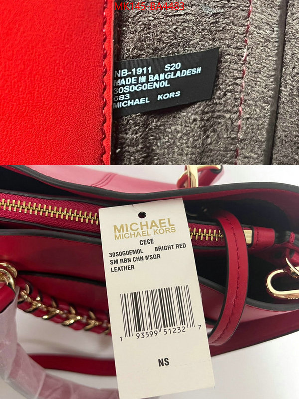 Michael Kors Bags(4A)-Handbag- the quality replica ID: BA4483 $: 145USD,