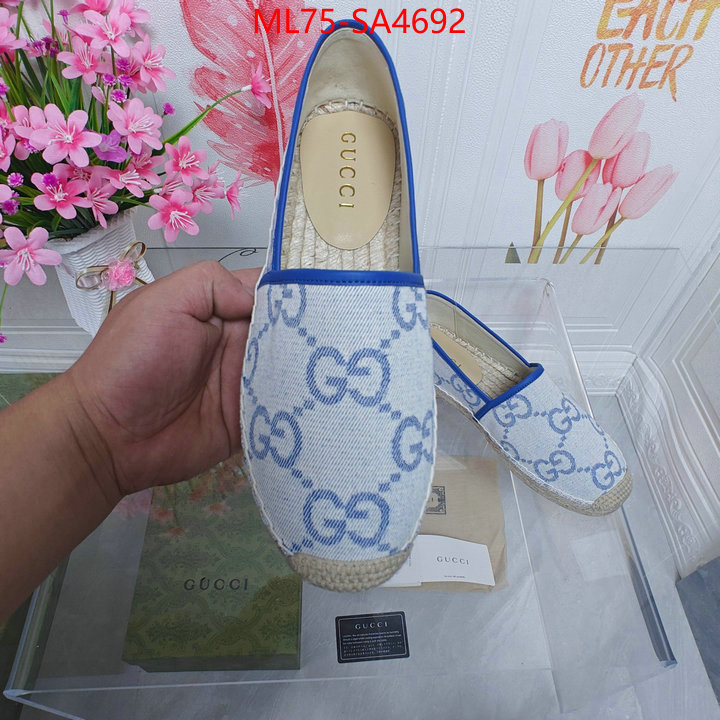 Women Shoes-Gucci aaaaa+ class replica ID: SA4692 $: 75USD