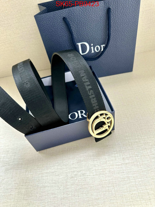 Belts-Dior replcia cheap ID: PB9423 $: 65USD